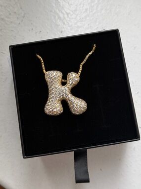 Ep jewels jumbo Gold Initial K Pendant Necklace